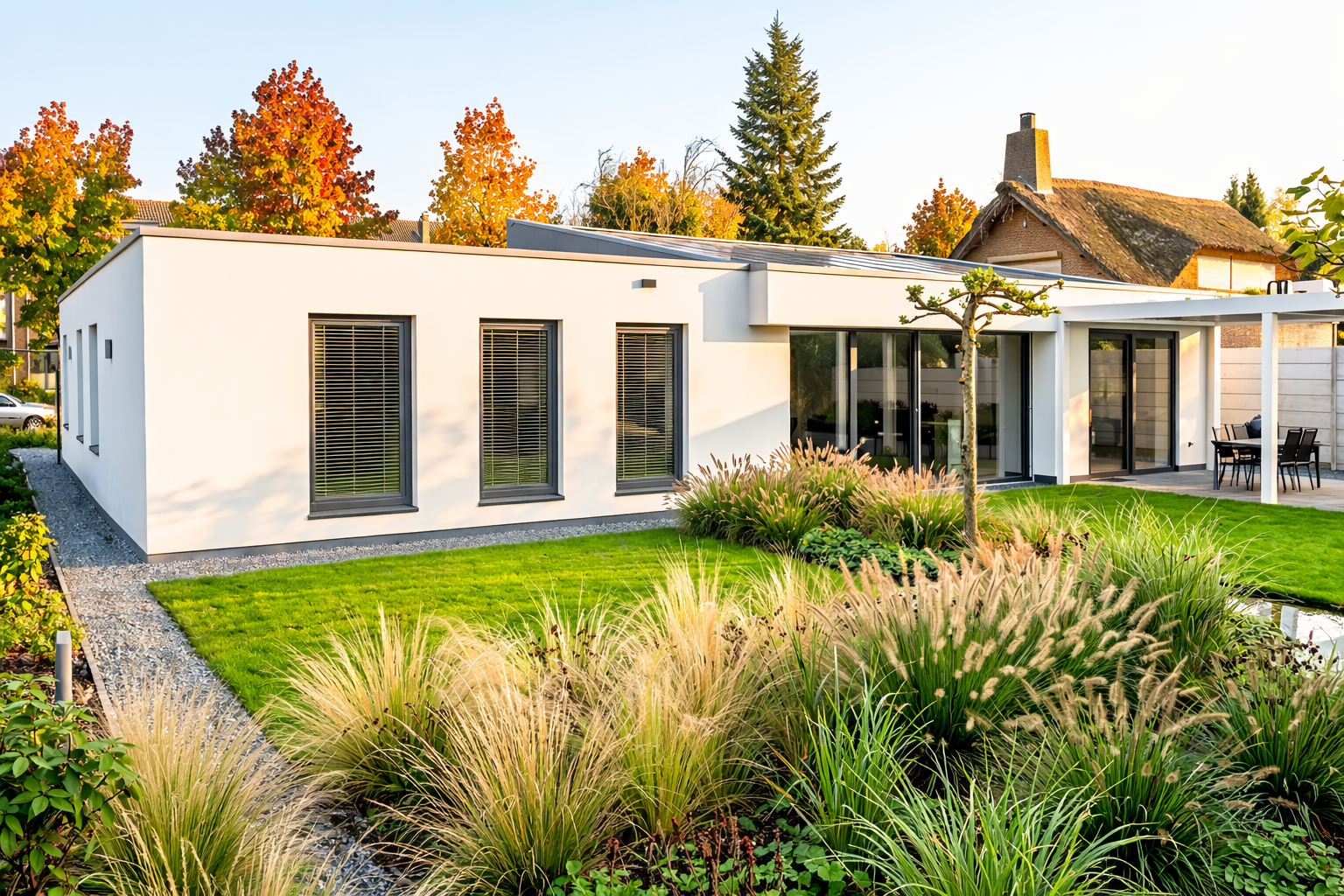 Modern wit gestucte bungalow